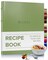 Gallery Leather Recipe book to write your own recipes - 3 Ring Recipe Binder With Protective Plastic Sleeves, Blank Cards, 25 Pocket Pages and Ivory Cards, Refillable - 9.25 x 8 "